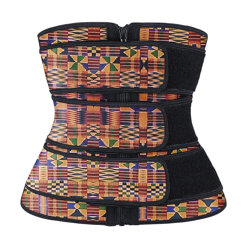 African Print Three Belt with Zipper MHW100001or