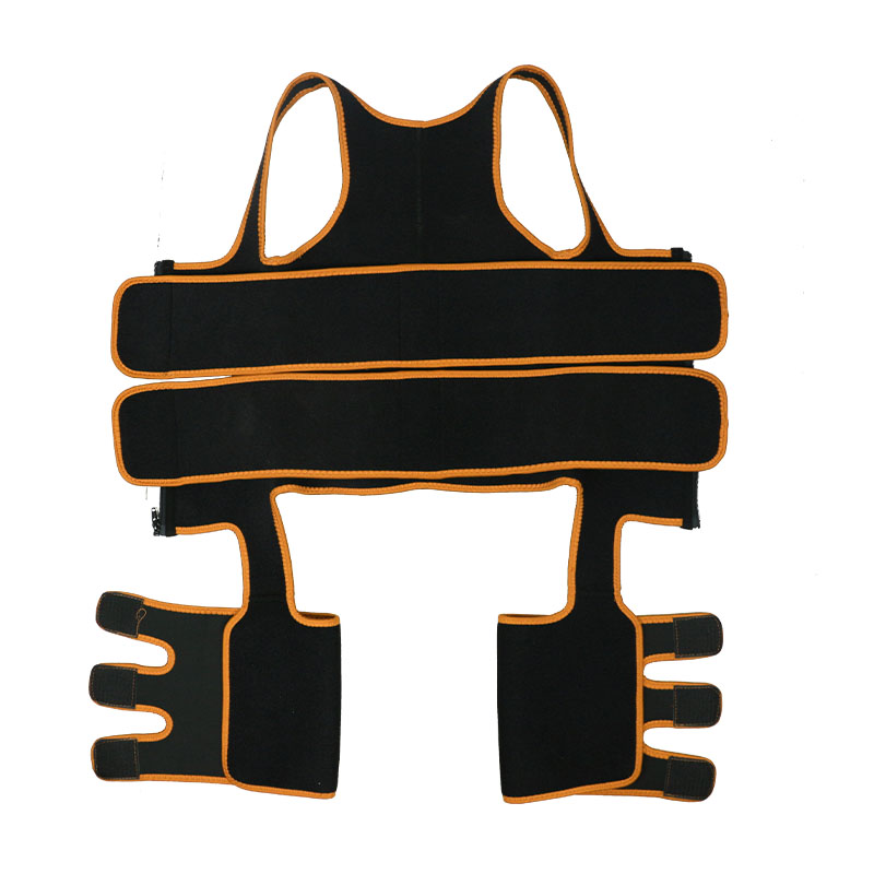 Orange Neoprene Double Belt Shaper Vest MHW100046O