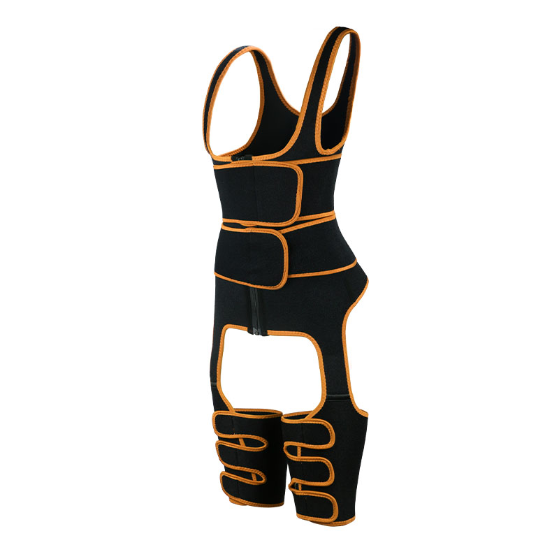 Orange Neoprene Double Belt Shaper Vest MHW100046O