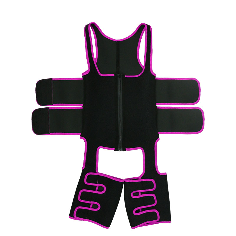 Pink Neoprene Double Belt Shaper Vest MHW100046P