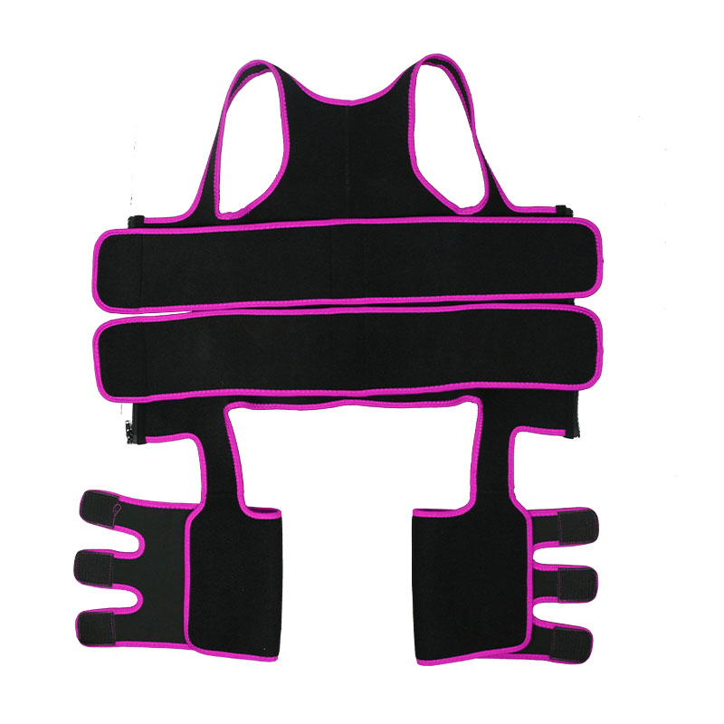 Pink Neoprene Double Belt Shaper Vest MHW100046P