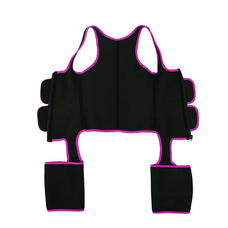 Pink Neoprene Double Belt Shaper Vest MHW100046P