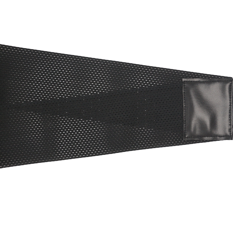 Black Neoprene Trimmer Belt with Leather Label MHW100067B