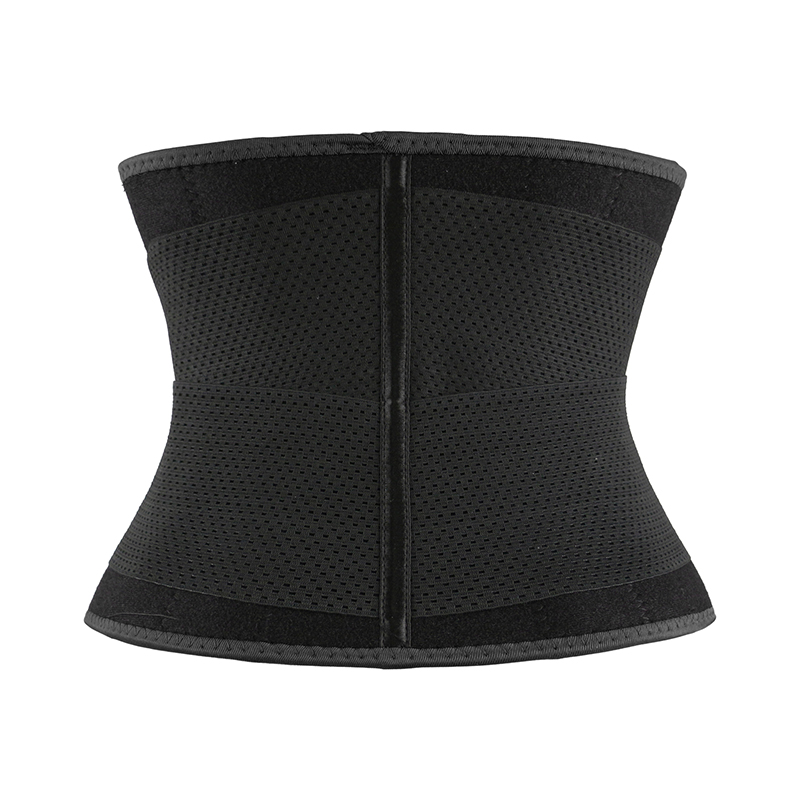 Black Neoprene Trimmer Belt with Leather Label MHW100067B