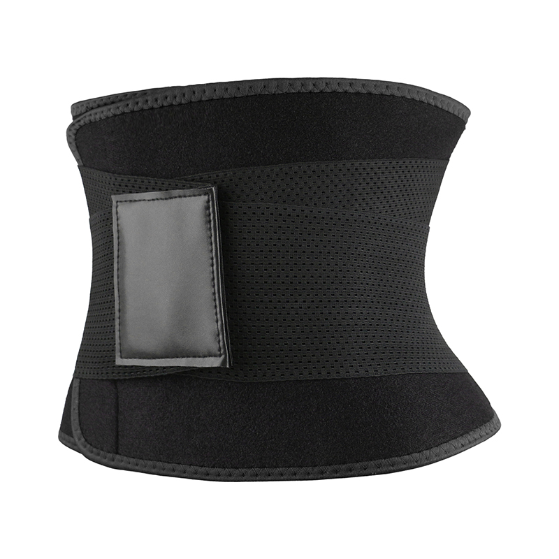 Black Neoprene Trimmer Belt with Leather Label MHW100067B