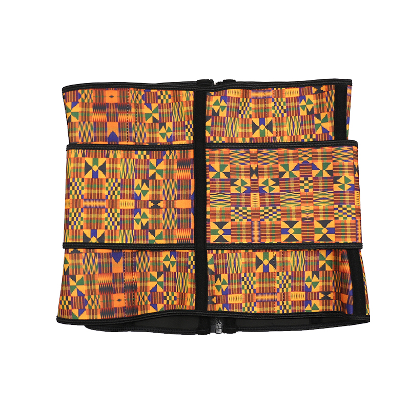 Geometric Pattern Latex Waist Trainer Size XS-3XL MH1696