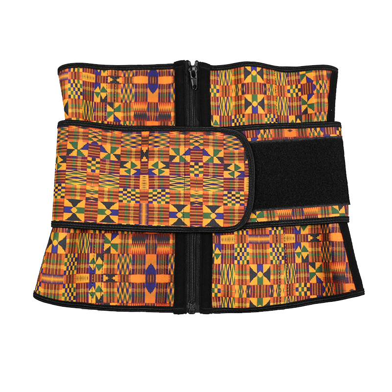 Geometric Pattern Latex Waist Trainer Size XS-3XL MH1696