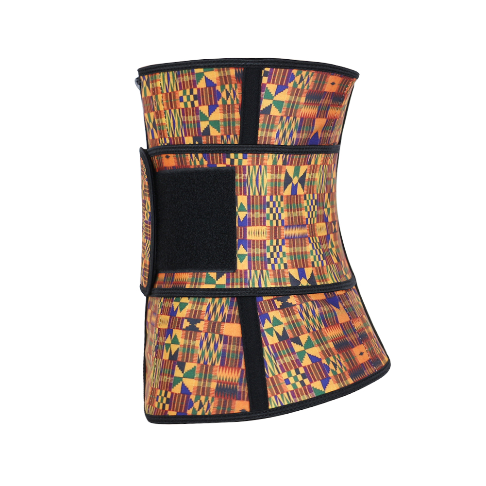 Geometric Pattern Latex Waist Trainer Size XS-3XL MH1696
