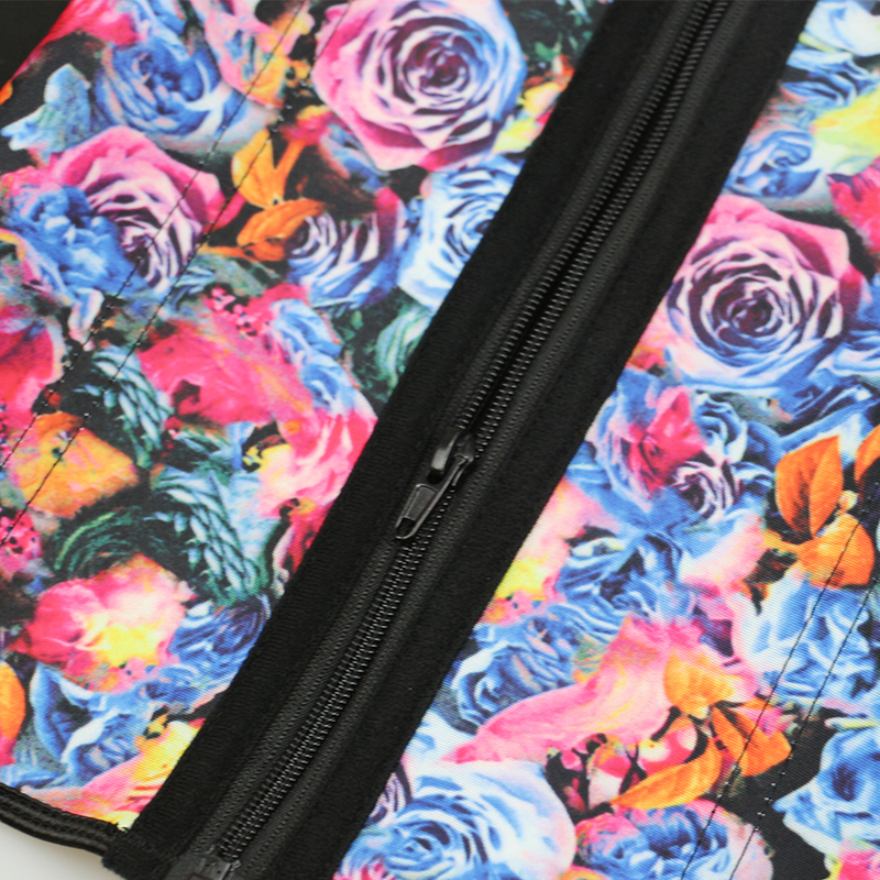 Zipper Floral Latex Belt Waist Trainer 3XS-6XL MH1695