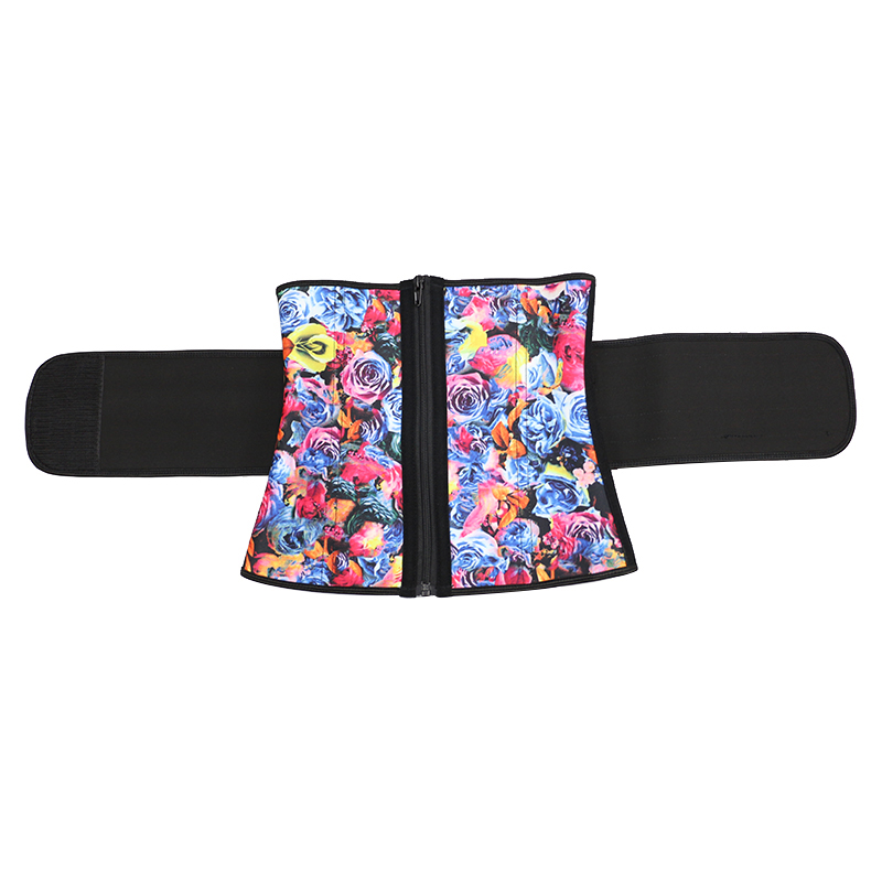 Zipper Floral Latex Belt Waist Trainer 3XS-6XL MH1695