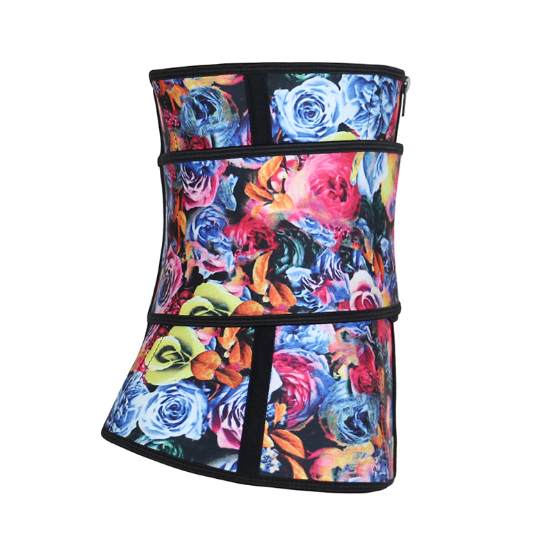 Zipper Floral Latex Belt Waist Trainer 3XS-6XL MH1695