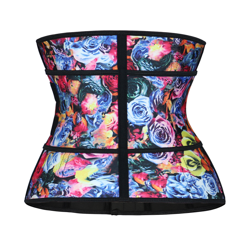 Zipper Floral Latex Belt Waist Trainer 3XS-6XL MH1695
