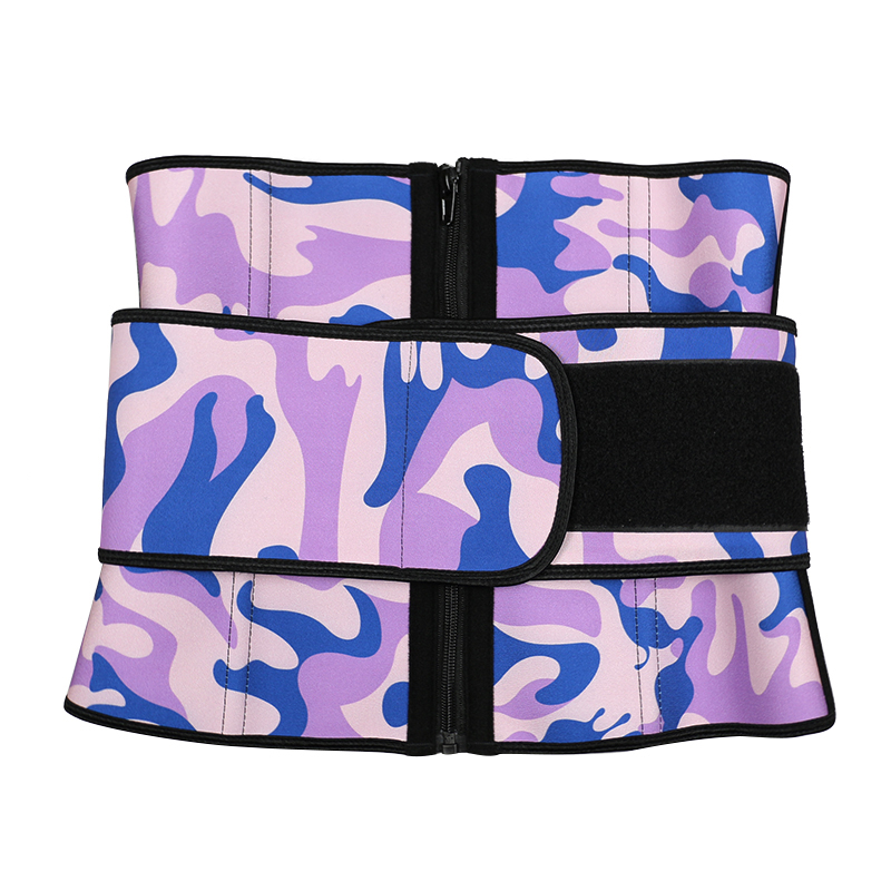 Zipper Camouflage Latex Zipper Waist Trainer 3XS-6XL MH1694