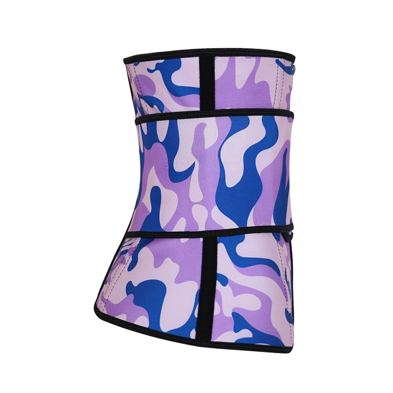 Zipper Camouflage Latex Zipper Waist Trainer 3XS-6XL MH1694