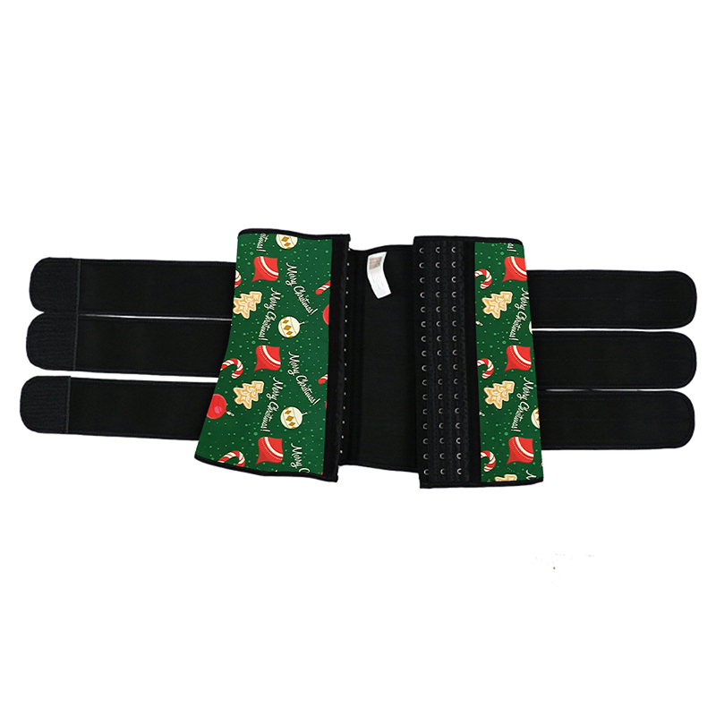Christmas Hooks Latex Waist Trainer with Two Belts MH1872CI