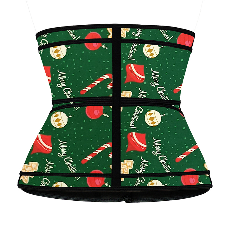 Christmas Hooks Latex Waist Trainer with Two Belts MH1872CI