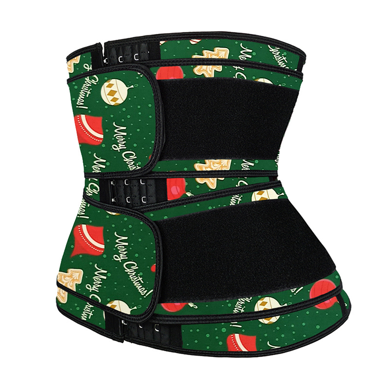 Christmas Hooks Latex Waist Trainer with Two Belts MH1872CI