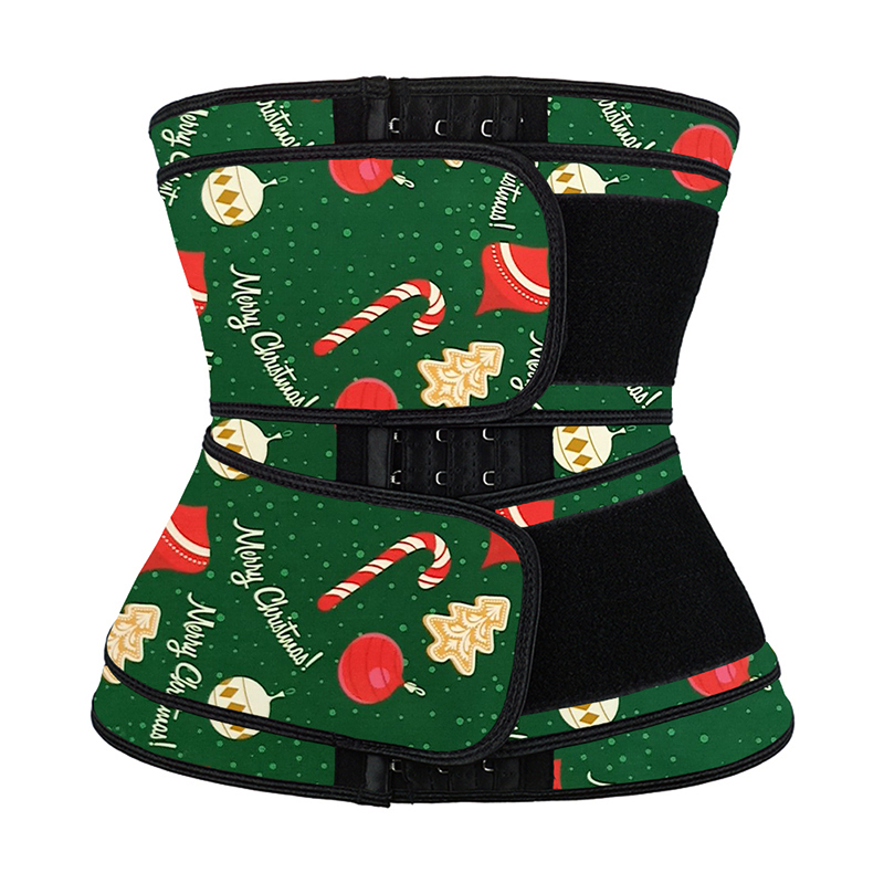 Christmas Hooks Latex Waist Trainer with Two Belts MH1872CI