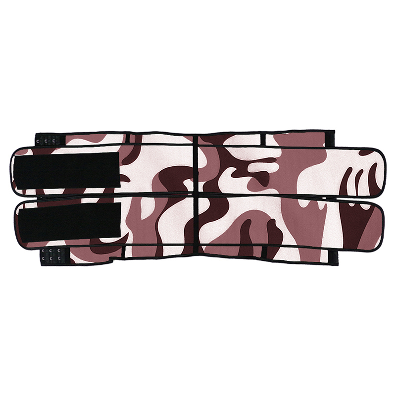 Camouflage Brown Hooks Latex Waist Trainer with Two Belts MH1872BRL