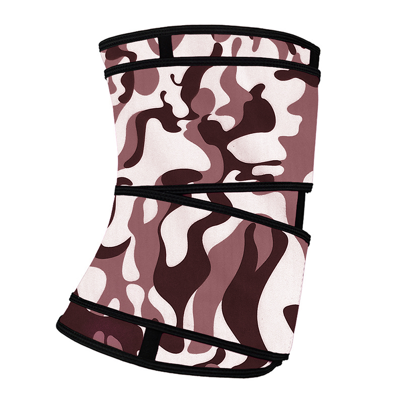 Camouflage Brown Hooks Latex Waist Trainer with Two Belts MH1872BRL