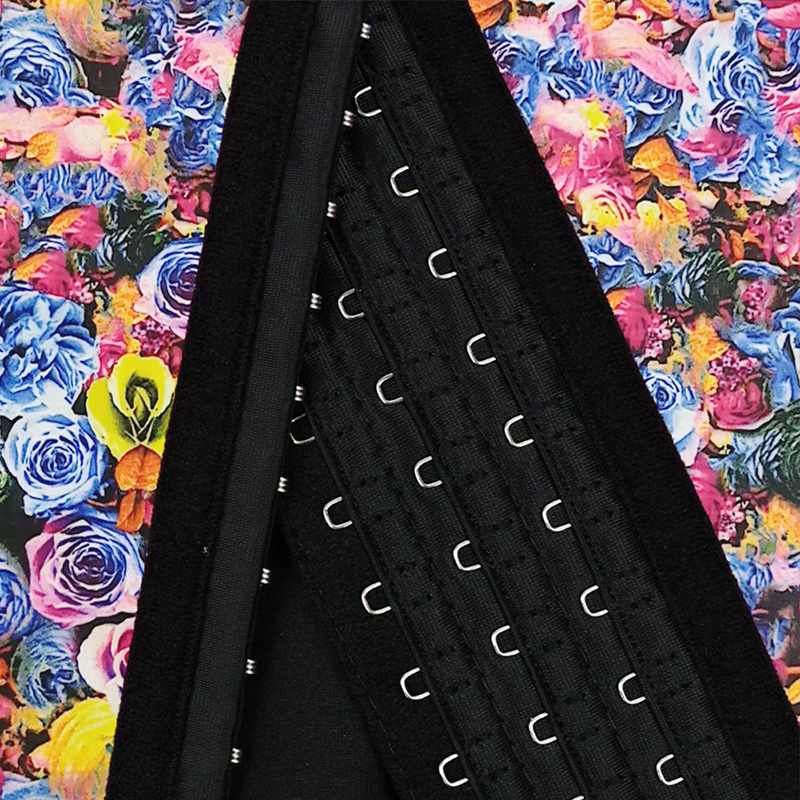 Double Belt Latex Hook Waist Trainer Rose MHW1872M