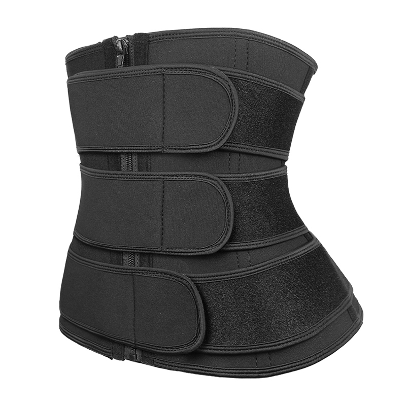 Three Belt Neoprene Zipper Waist Trainer