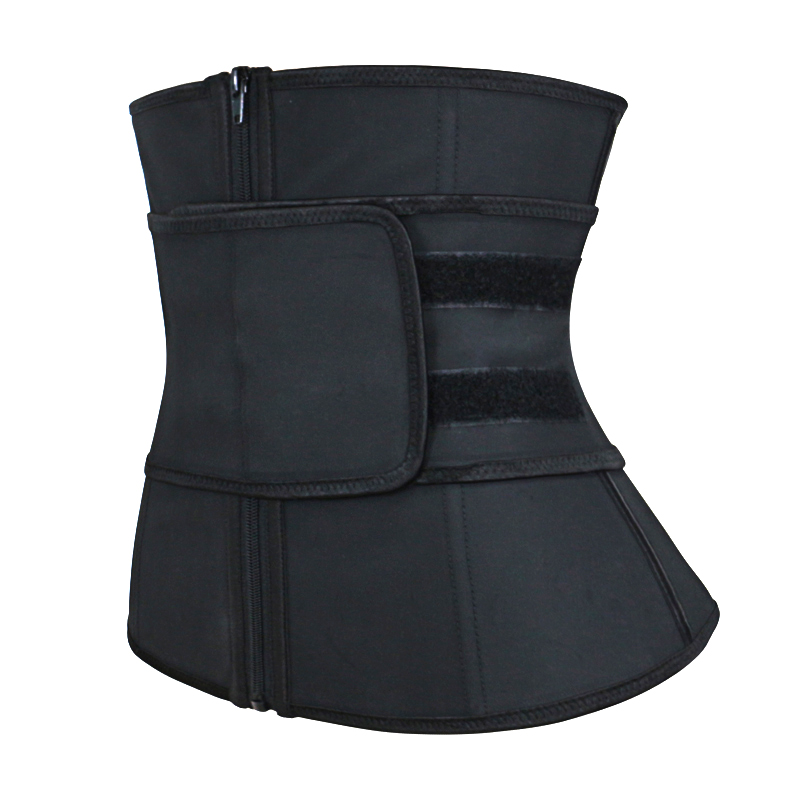 Black Two Layers Latex Waist Trainer With Belt XS-3XL MH1679
