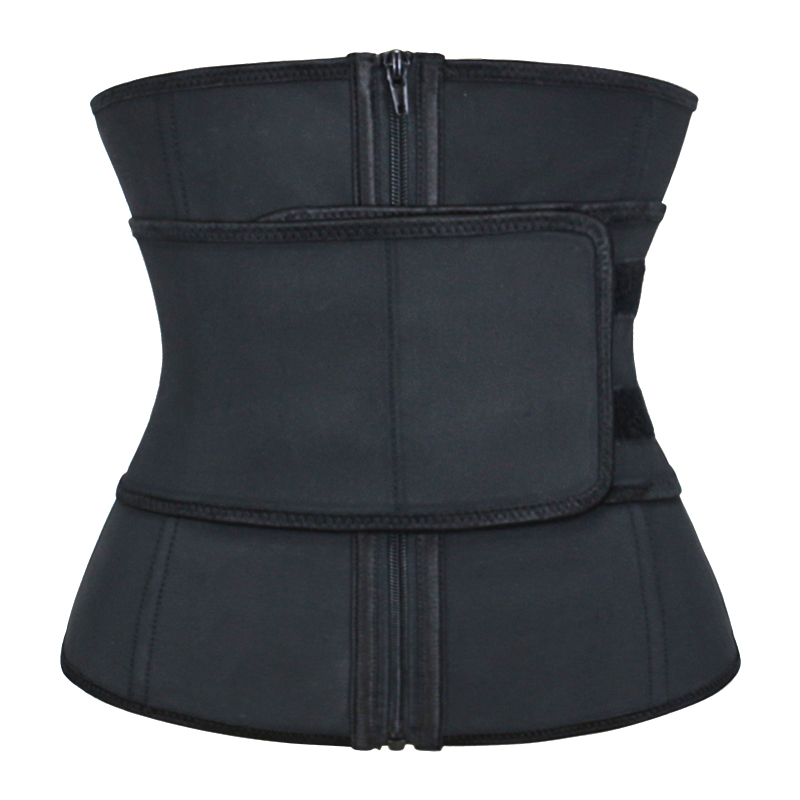 Black Two Layers Latex Waist Trainer With Belt XS-3XL MH1679