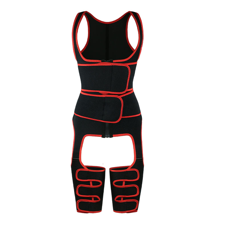 Red Neoprene Double Belt Shaper Vest MHW100046R 