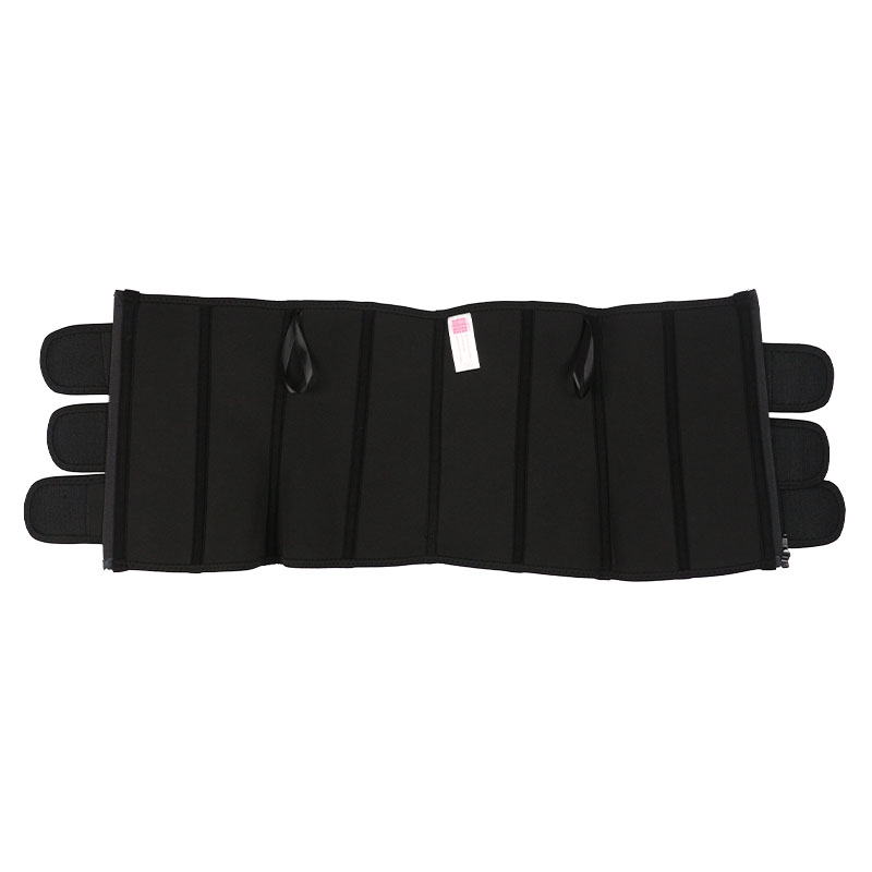 9 Steel Bones OK Fabric Three Belts Waist Trainer with Zipper MHW100114