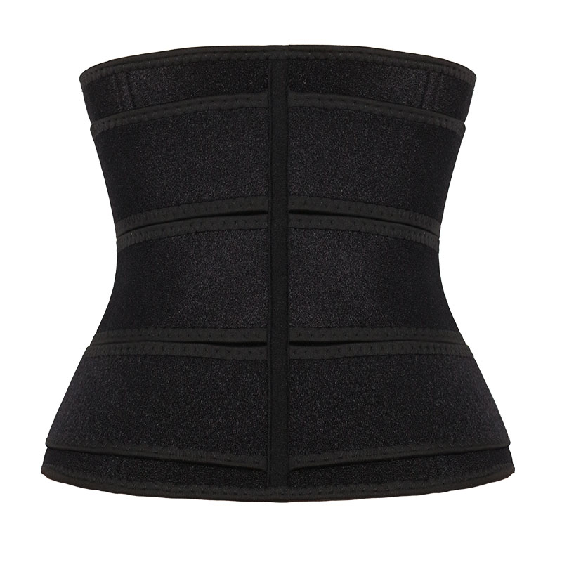 9 Steel Bones OK Fabric Three Belts Waist Trainer with Zipper MHW100112