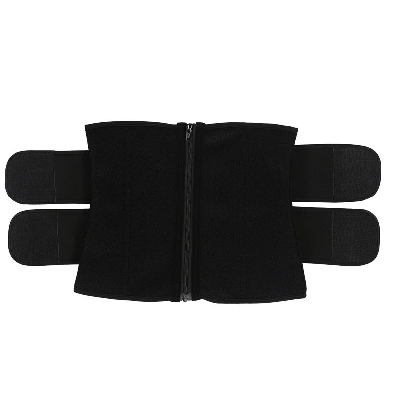 Double Straps OK Fabric Waist Trainer With YKK Zipper MHW100088