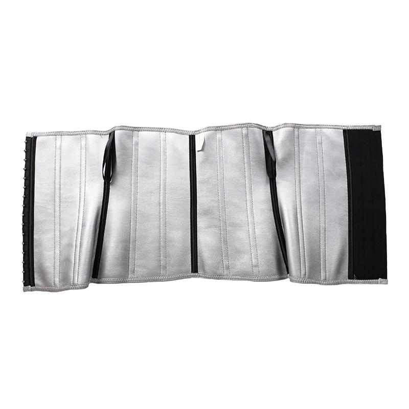 13 Steel Bone Reflective Strip Nano Silver Waist Trainer