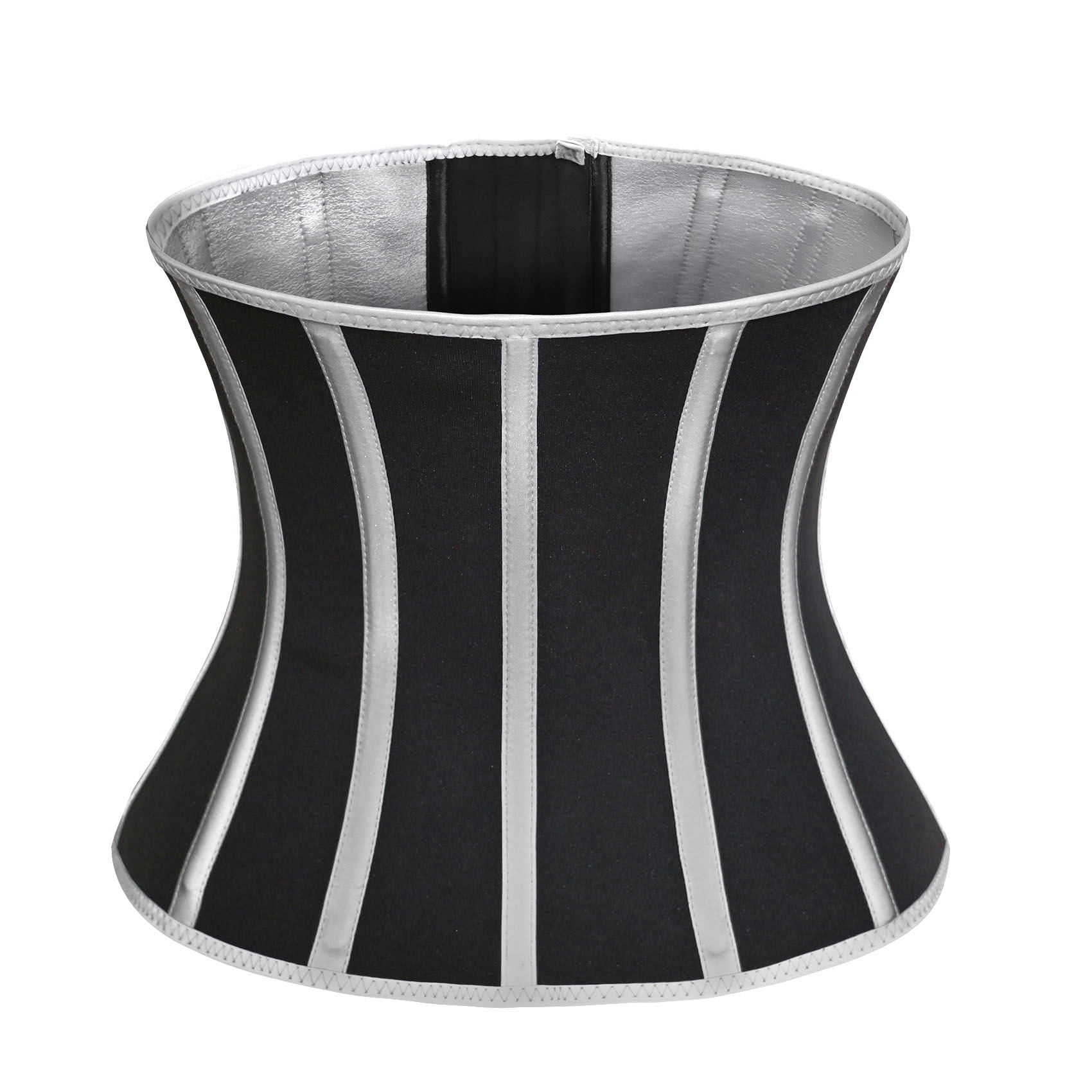 13 Steel Bone Reflective Strip Nano Silver Waist Trainer