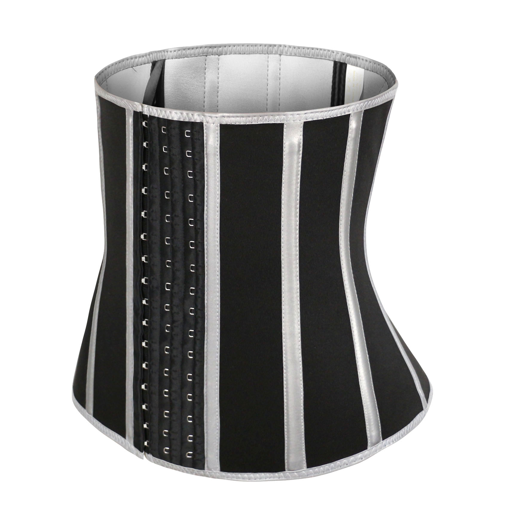 13 Steel Bone Reflective Strip Nano Silver Waist Trainer