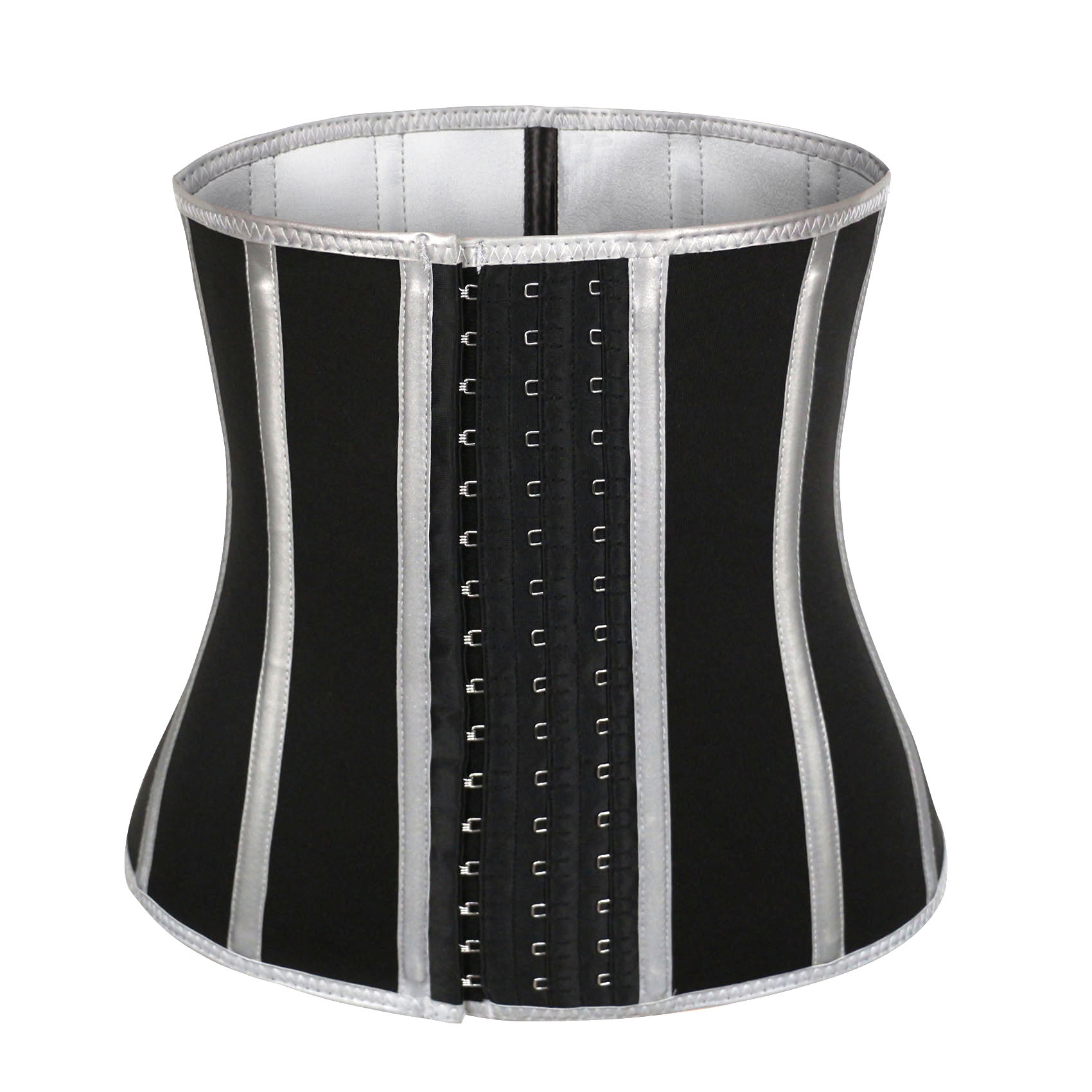 13 Steel Bone Reflective Strip Nano Silver Waist Trainer