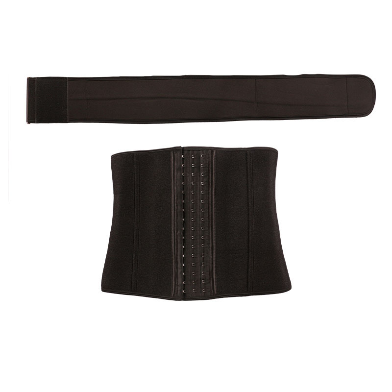 9 steel bones detachable square buckle and pulley hook waist trainer