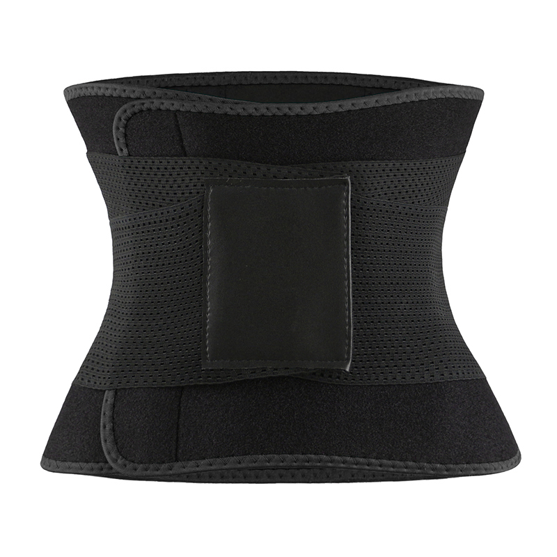 Black Neoprene Trimmer Belt with Leather Label MHW100067B