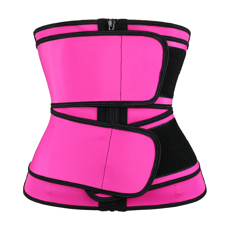 Pink Double Belts And Zipper Corset 3XS-6XL MH1791