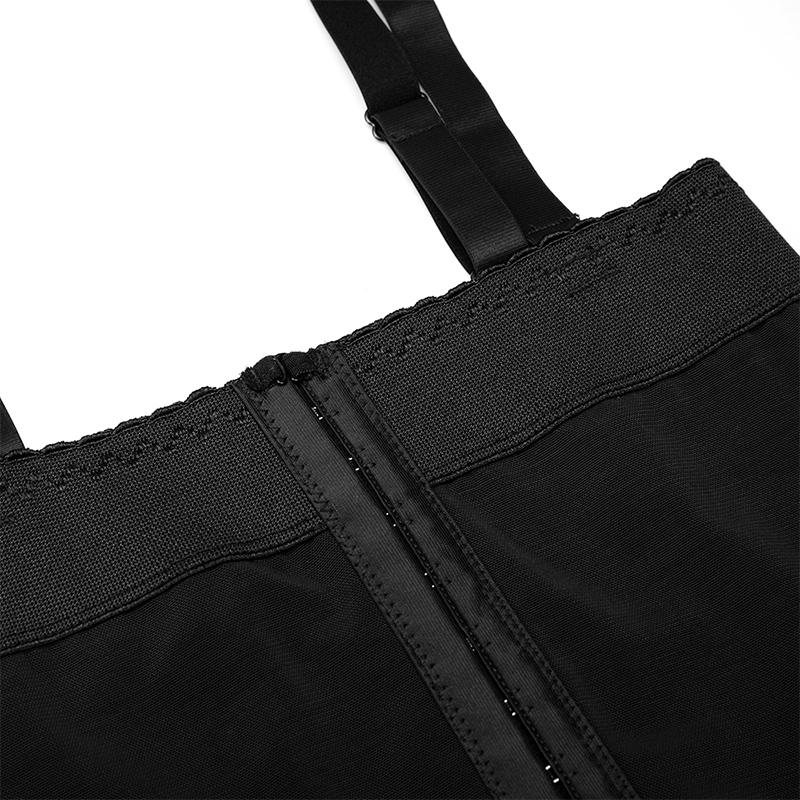 Black zipper up with hook buckle MT000163B