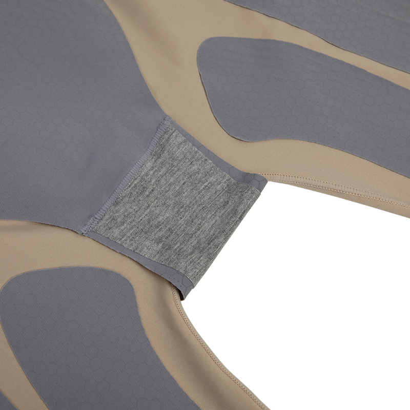 	Nude One-piece body contouring tummy girdle with chest pad MT000158N